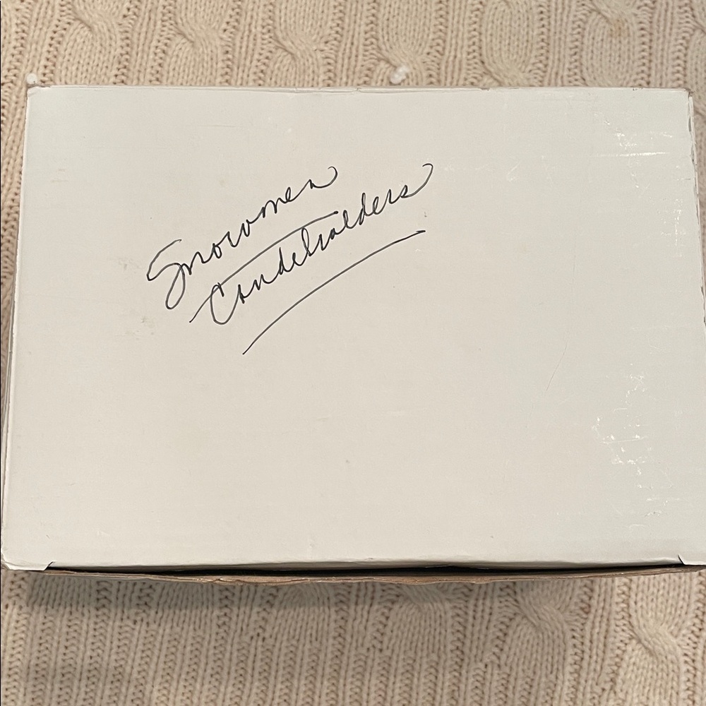 NIB North Lights at Home snowmen tea light holders. Ceramic. Glazed unused tan - Picture 13 of 13